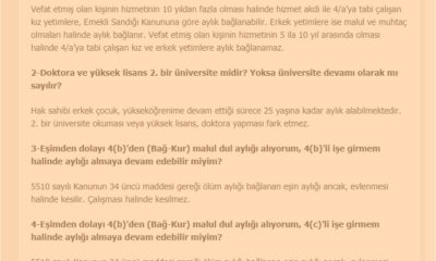 Ölen Sigortalının Hak sahipleri ve Ölüm Aylığı