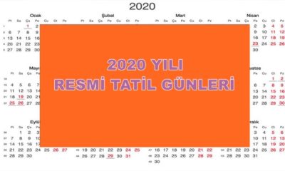 2020 Yılı Resmi Tatilleri