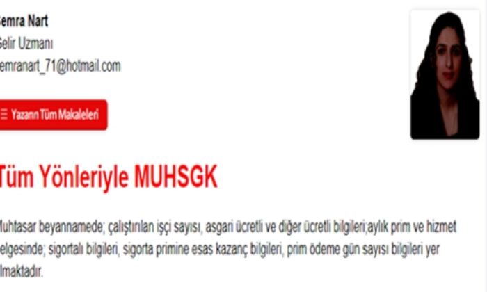 Tüm Yönleriyle MUHSGK