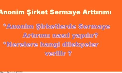 Anonim Şirket Sermaye Arttırımı
