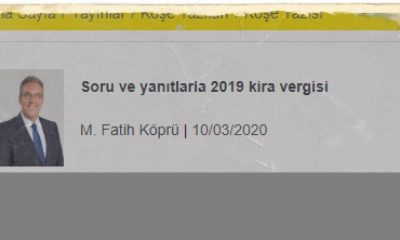 Soru ve yanıtlarla 2019 kira vergisi