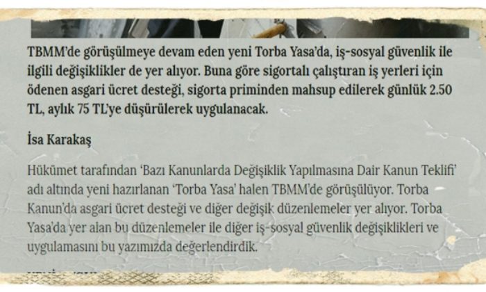 Torba Kanun’daki SGK teşvikleri