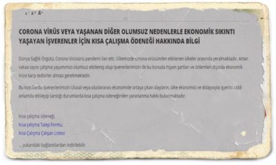 Corona virüsü ve Kısa Çalışma Ödeneği