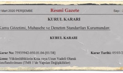 Finansal Tabloların Sunuluşunda Değişiklikler Yapıldı