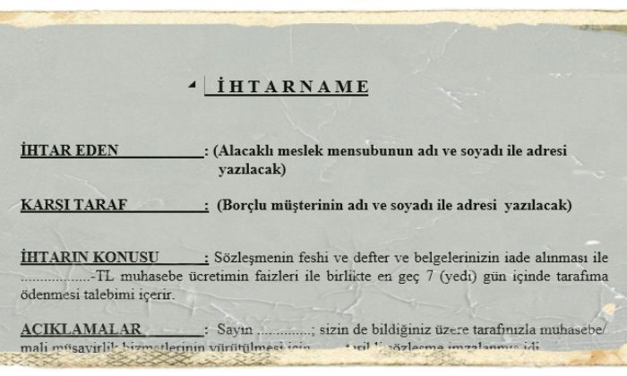 Mali Müşavirlerin tahsil edemediği alacaklar için yapacakları işlemler