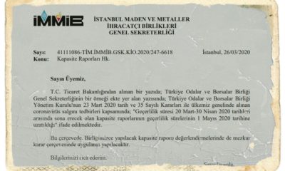 Kapasite rapor süreleri uzatıldı