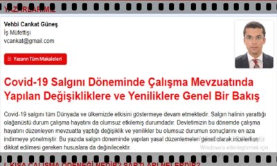 Covid-19 Salgını Döneminde Çalışma Mevzuatında Yapılan Değişikliklere ve Yeniliklere Genel Bir Bakış