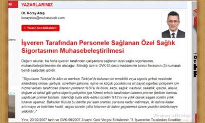 İşveren Tarafından Personele Sağlanan Özel Sağlık Sigortasının Muhasebeleştirilmesi