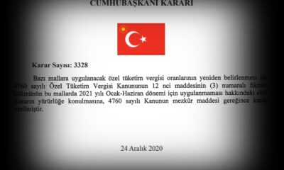 Bazı mallara ait özel tüketim vergileri için düzenleme yapıldı