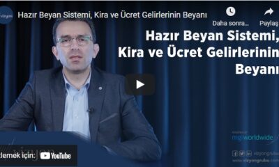Hazır Beyan Sistemi, Kira ve Ücret Gelirlerinin Beyanı (Video)