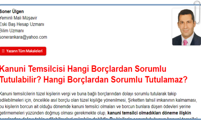 Kanuni Temsilcisi Hangi Borçlardan Sorumlu Tutulabilir? Hangi Borçlardan Sorumlu Tutulamaz?