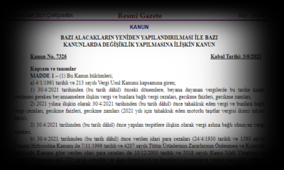 Bazı alacakların yeniden yapılandırılmasına ilişkin kanun RESMİ GAZETEDE YAYINLANDI