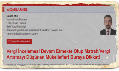Vergi İncelemesi Devam Etmekte Olup Matrah/Vergi Artırmayı Düşünen Mükellefler! Buraya Dikkat!