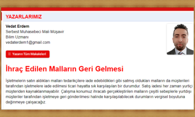 İhraç Edilen Malların Geri Gelmesi