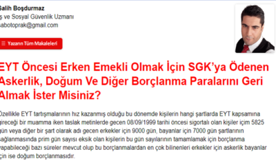 EYT Öncesi Erken Emekli Olmak İçin SGK’ya Ödenen Askerlik, Doğum Ve Diğer Borçlanma Paralarını Geri Almak İster Misiniz?