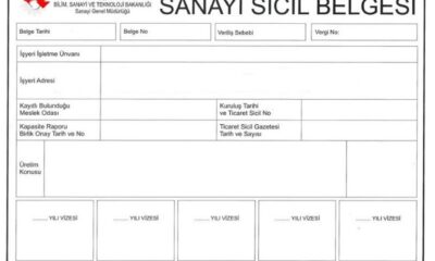 Sanayi Sicil Belgesi Olan Sanayi İşletmelerinin Dikkatine!
